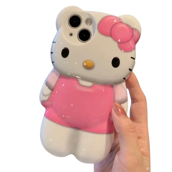 Sanrio Hello Kitty Iphone New 3D Cute Soft Silicone Protective Case 14 Pro NWT. - Picture 2 of 10